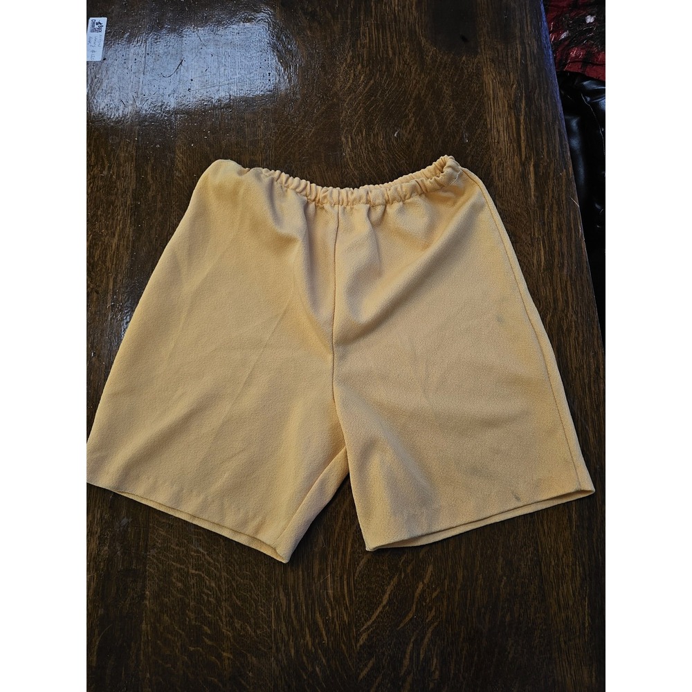 Vintage JCPenney Shorts Womens‎ Medium Yellow Elastic Waist Lounge 70s 80s Retro